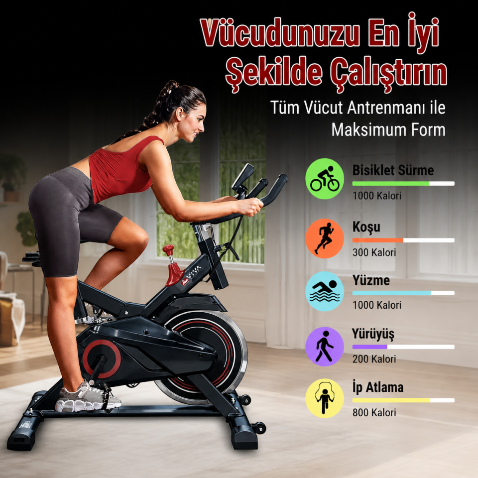 AsVIVA S11 Indoor Bisiklet & Kondisyon Bisikleti | Evde Profesyonel Kardiyo Antrenmanı