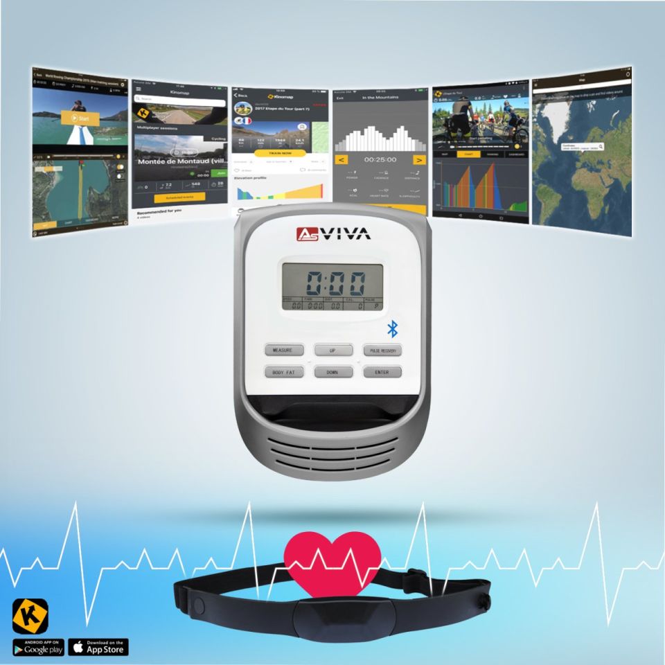 AsVIVA C16 Eliptik Fitness Bluetooth  Çapraz Bisiklet & Egzersiz Bisikleti | Çok Fonksiyonlu