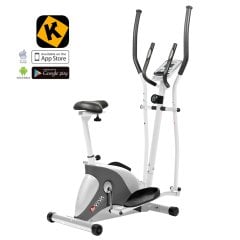 AsVIVA C16 Bluetooth Beyaz Çapraz Bisiklet & Egzersiz Bisikleti | Çok Fonksiyonlu Fitness Cihazı