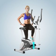 AsVIVA C16 Bluetooth Beyaz Çapraz Bisiklet & Egzersiz Bisikleti | Çok Fonksiyonlu Fitness Cihazı