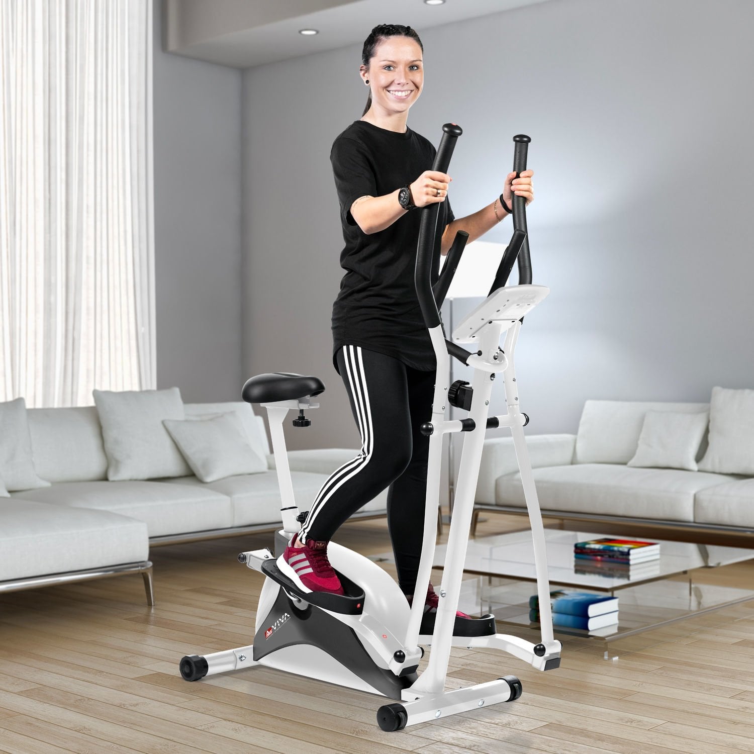 AsVIVA C16 Eliptik Fitness Bluetooth  Çapraz Bisiklet & Egzersiz Bisikleti | Çok Fonksiyonlu
