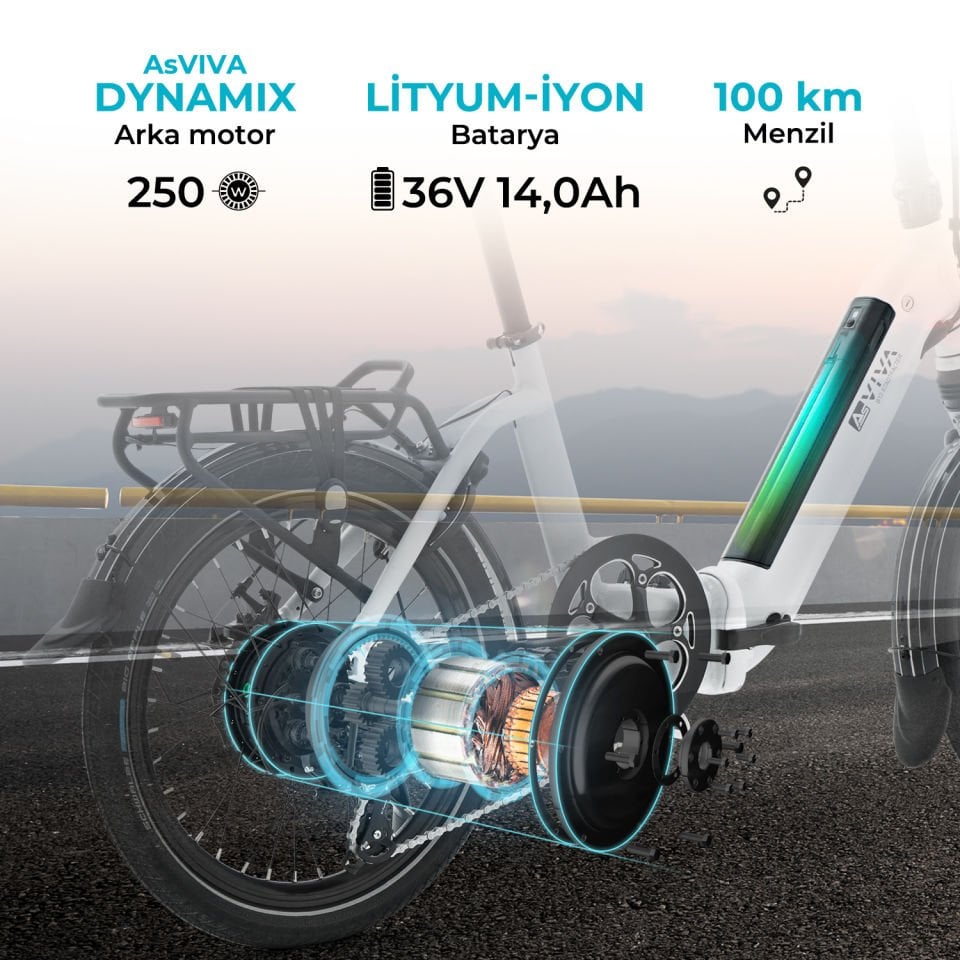 AsVIVA B13HA  Katlanir   Elektrikli Bisiklet-E-Bike