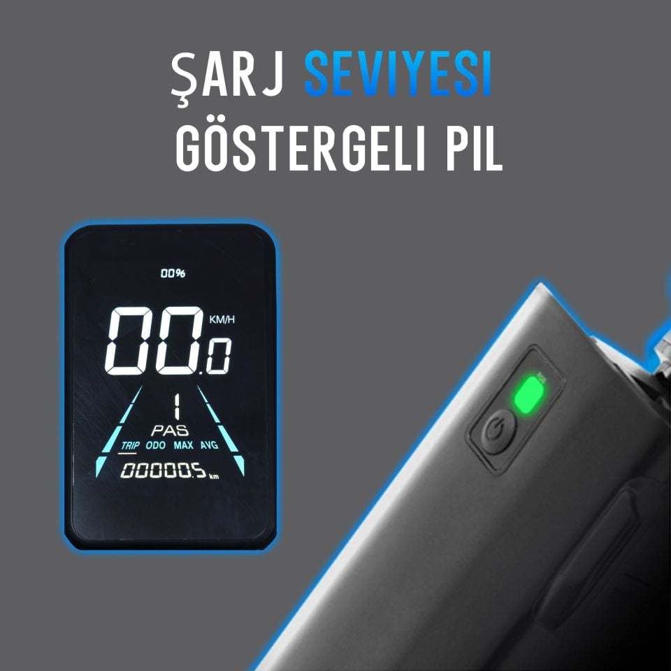 AsVIVA B13M Katlanir  G  Orta Motorlu Elektrikli Bisiklet  E Bike