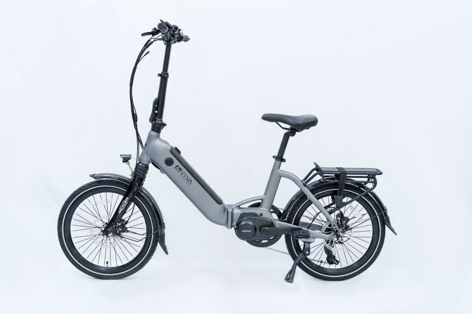AsVIVA B13M Ortadan Motorlu Katlanabilir Elektrikli Bisiklet – 36V Samsung Batarya, Gri, 20” Jant