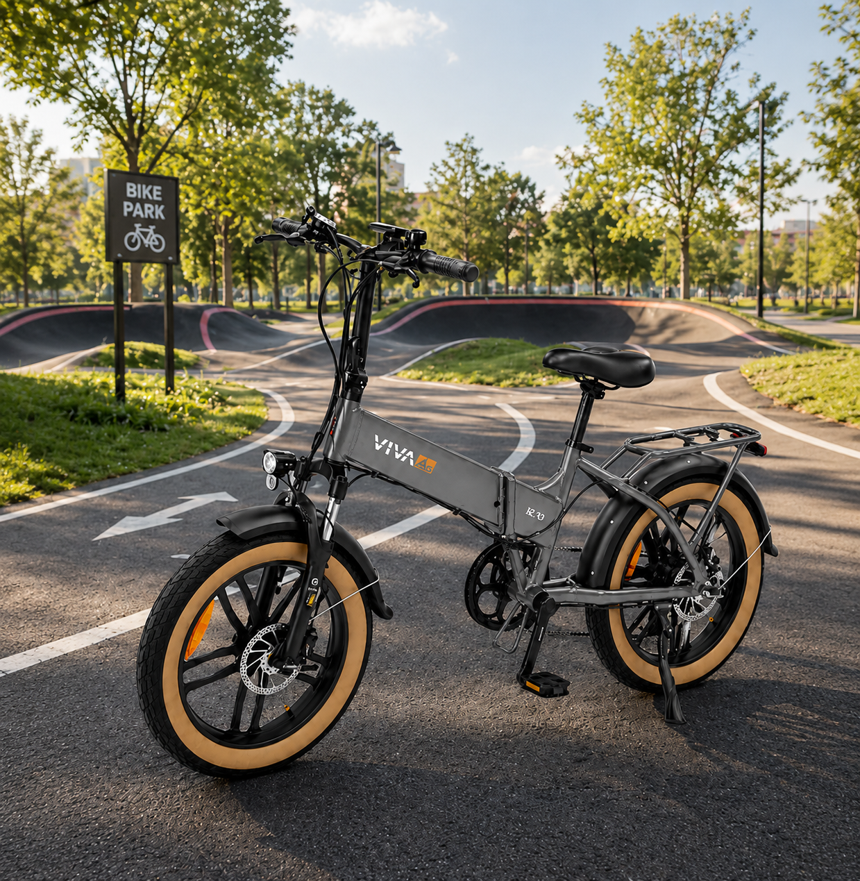 AsVIVA BZ10 20 Jant Fat Bike Elektrikli Bisiklet Gri