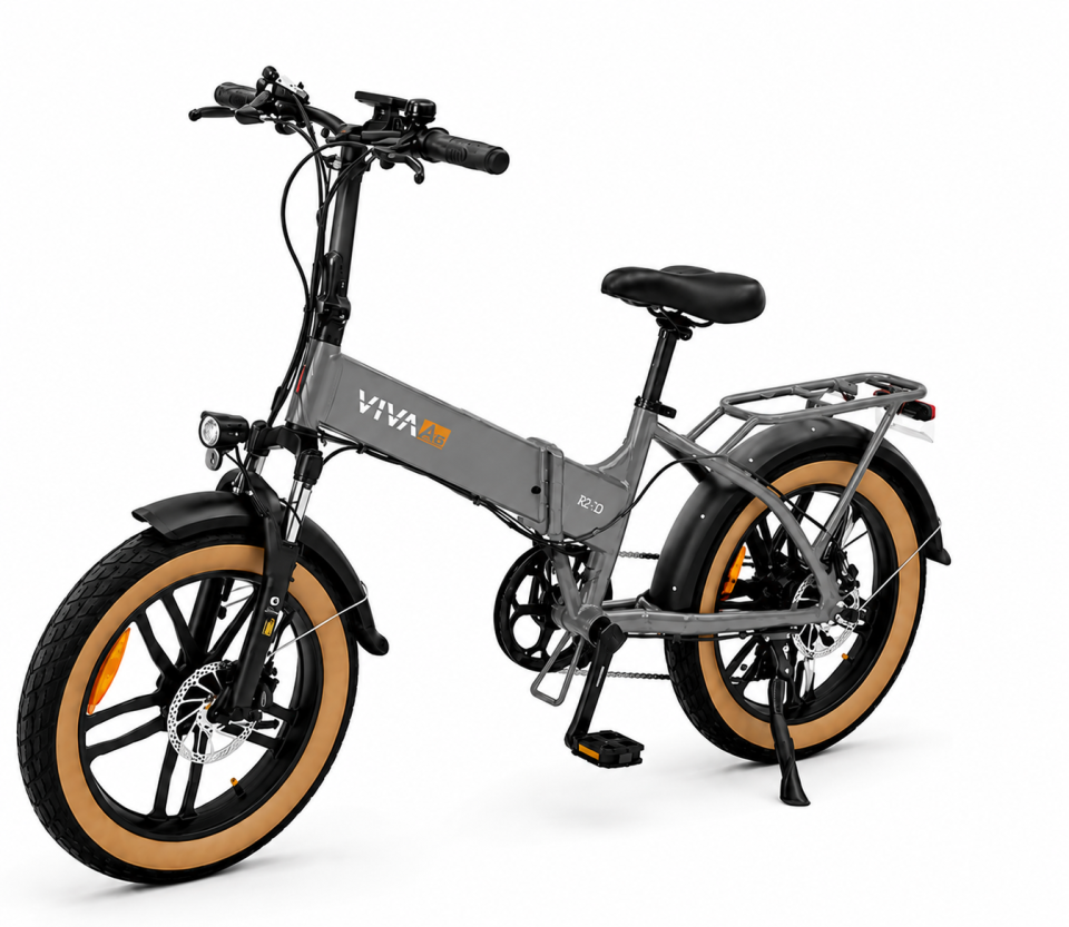 AsVIVA BZ10 20 Jant Fat Bike Elektrikli Bisiklet Gri