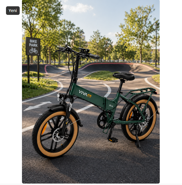 AsVIVA BZ10 20 Jant Fat Bike Elektrikli Bisiklet yesil