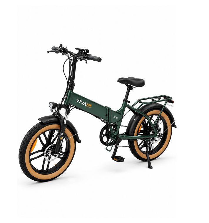AsVIVA BZ10 20 Jant Fat Bike Elektrikli Bisiklet yesil