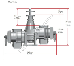 YENİ VERSİYON RCGF STINGER 70 CC TWIN