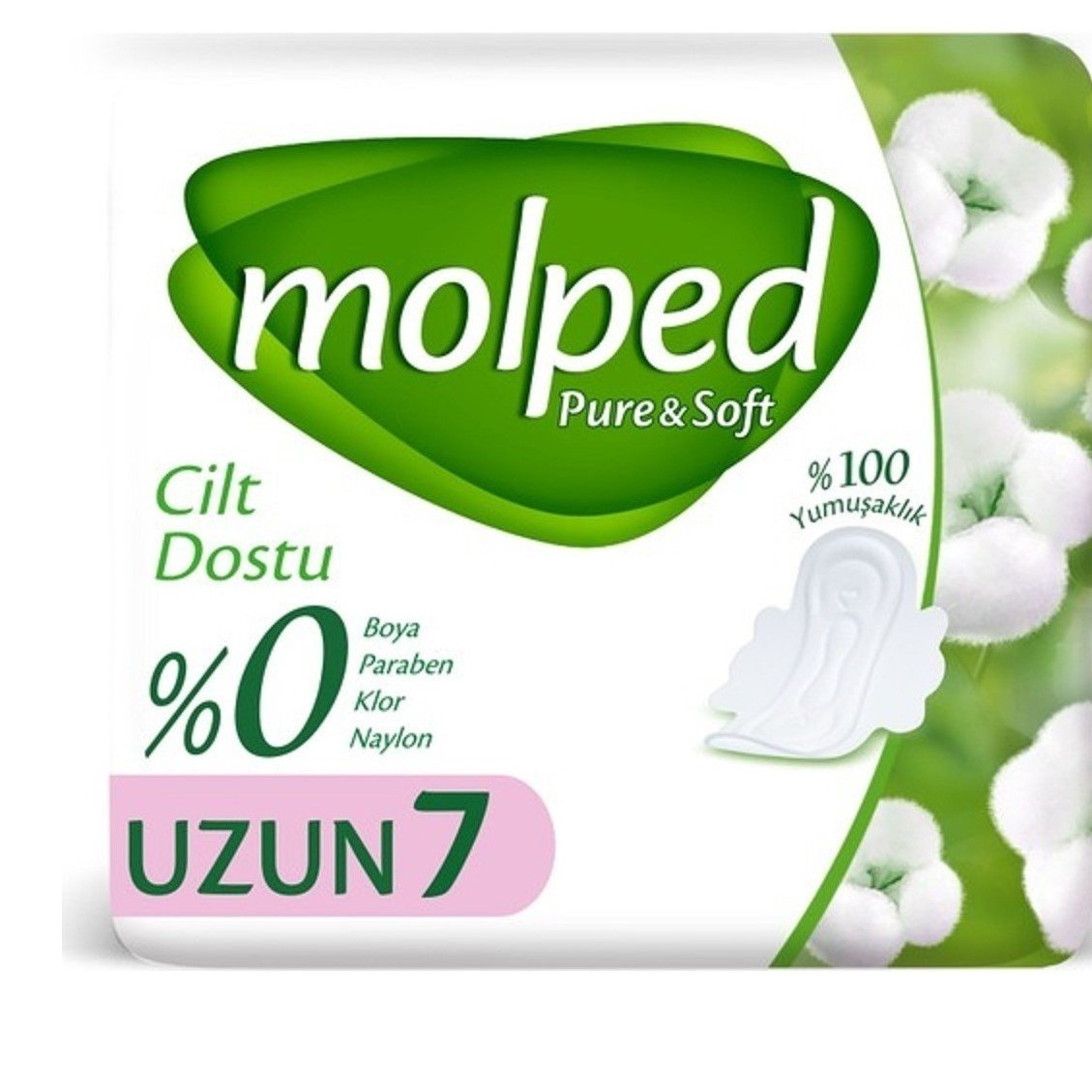 Molped Pure & Soft Hijyenik Ped Uzun 7 Adet