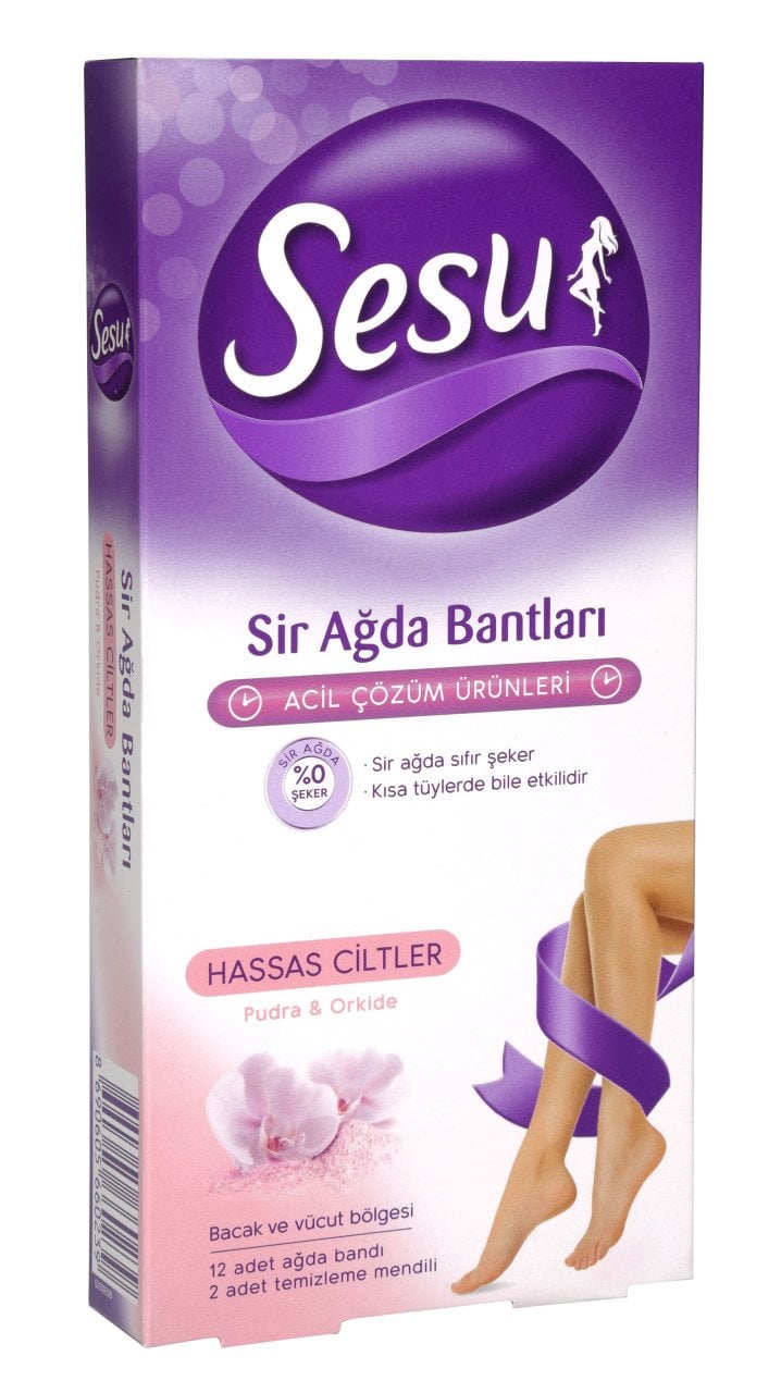 Sesu Hassas Ciltler Sir Ağda Bantları 12 Adet