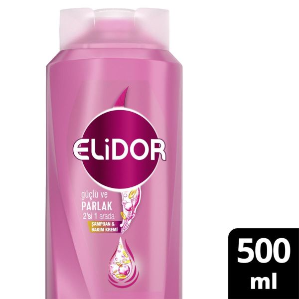 Elidor Güç Ve Parlak 2 si 1 Arada Şampuan 500 ml