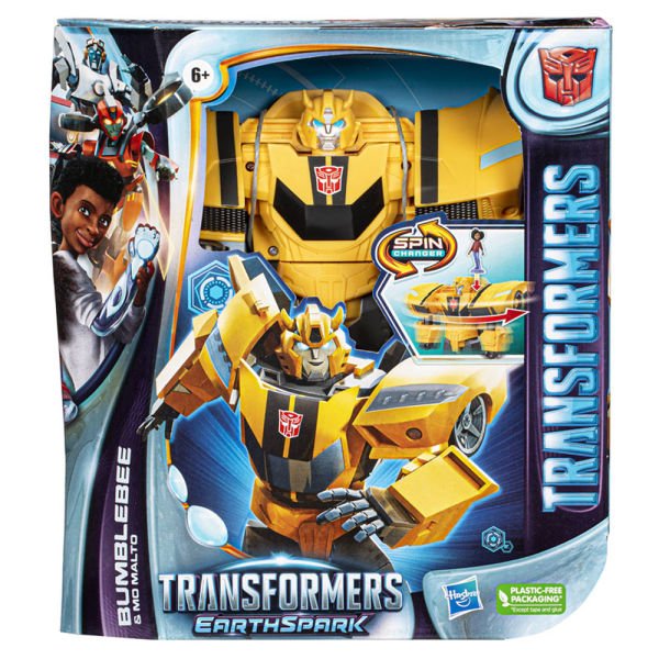 ﻿Transformers Earthspark Spinchanger Bumblebee
