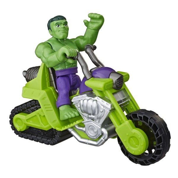 Marvel Super Hero Adventures - Hulk Mega Mini Figür ve Motosikleti