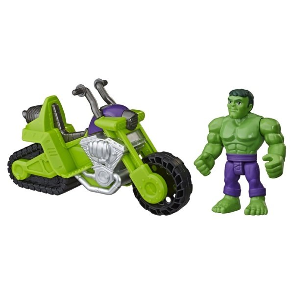 Marvel Super Hero Adventures - Hulk Mega Mini Figür ve Motosikleti