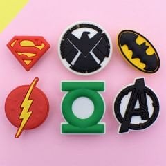 Süper Kahraman Logolar Crocs Terlik Süsü 6'lı Set