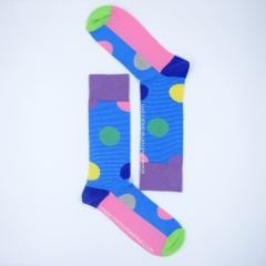 Renkli Daireler Desenli Çorap