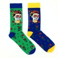 Frida Kahlo Desenli Çorap