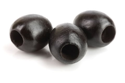 Entsteinte schwarze Oliven