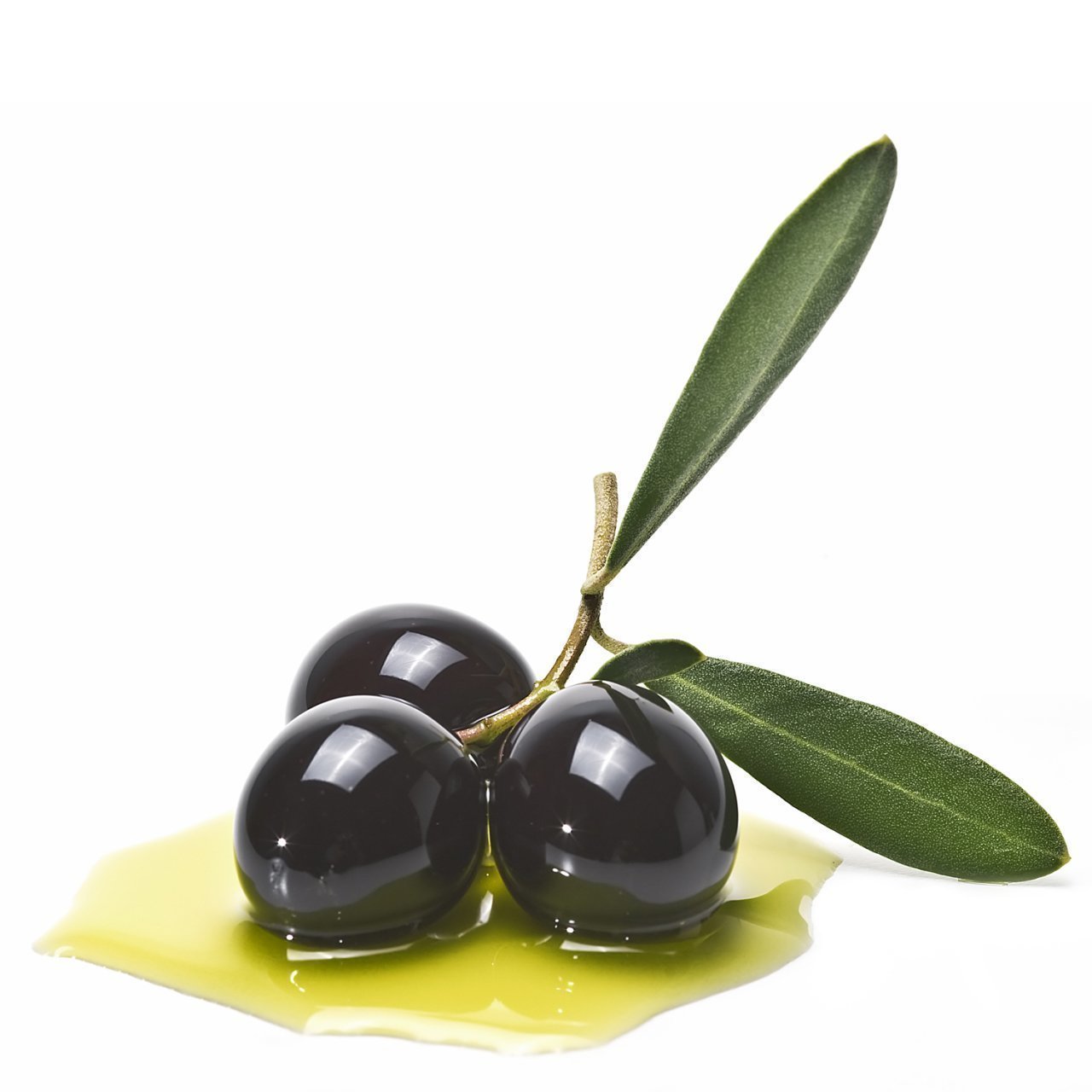 Ölige schwarze Oliven