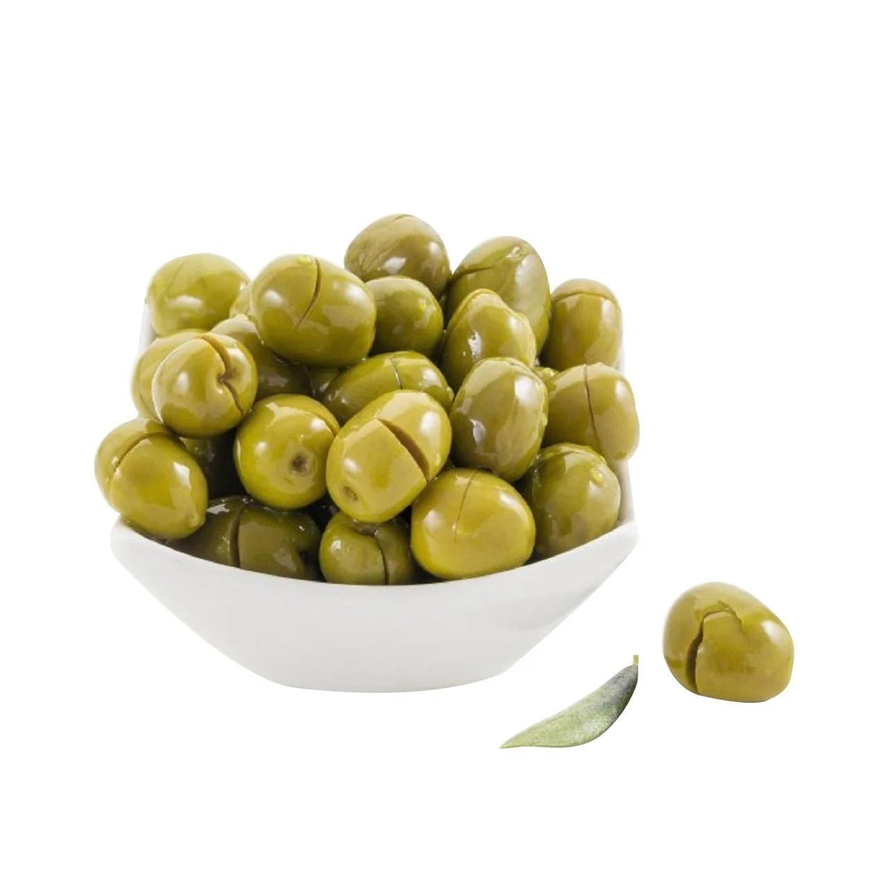 Zerkleinerte grüne Oliven