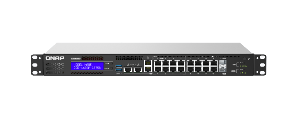 QNAP QGD-1602P-C3758-16G Web Yönetimli Switch