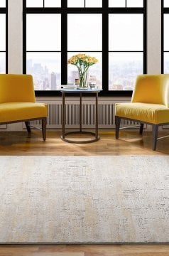 Bahariye Intense 8894 R Grı - Sarı Beyaz El Dugumlu