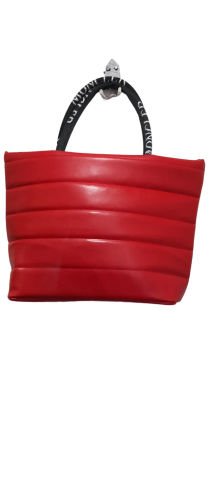 Kırmızı Kapitone Kova Modeli İçinde Uzun Saplı Çanta