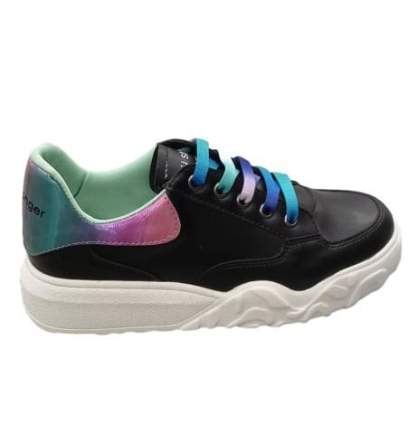 Siyah  Rengi Neon Rengi Detaylı Sneakers