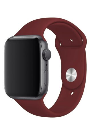 Apple Watch Uyumlu Silikon Kordon Bordo