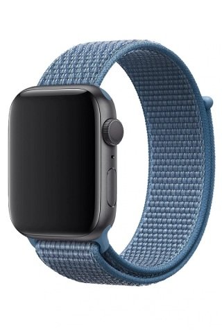 Apple Watch Uyumlu Hasır Örgü Kordon İndigo Mavi