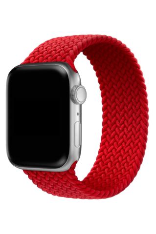 Apple Watch Uyumlu Örgü Loop Kordon Kırmızı