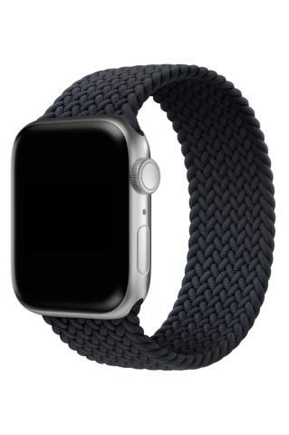 Apple Watch Uyumlu Örgü Loop Kordon Siyah