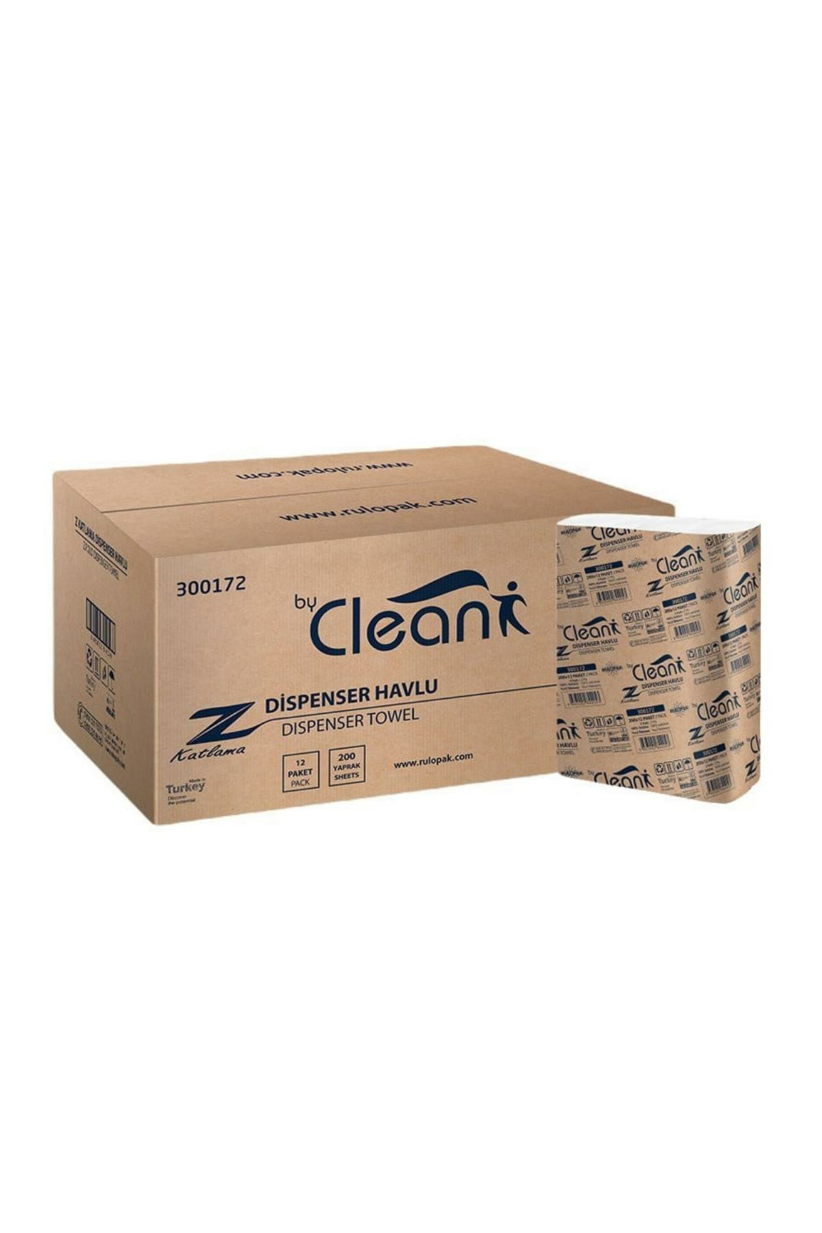 Rulopak By Clean Z Katlama Havlu Kağıt 2 Katlı 200 Yaprak 12'Li Paket