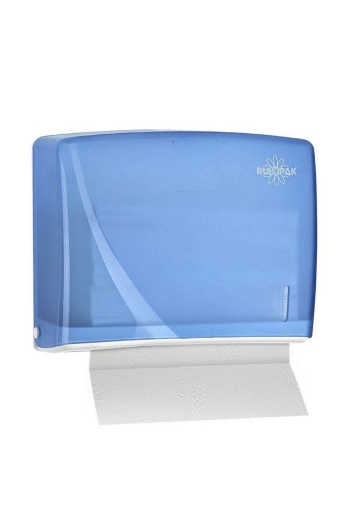 Rulopak Modern Z Katlama Kağıt Havlu Dispenseri 200'Lü Transparan Mavi