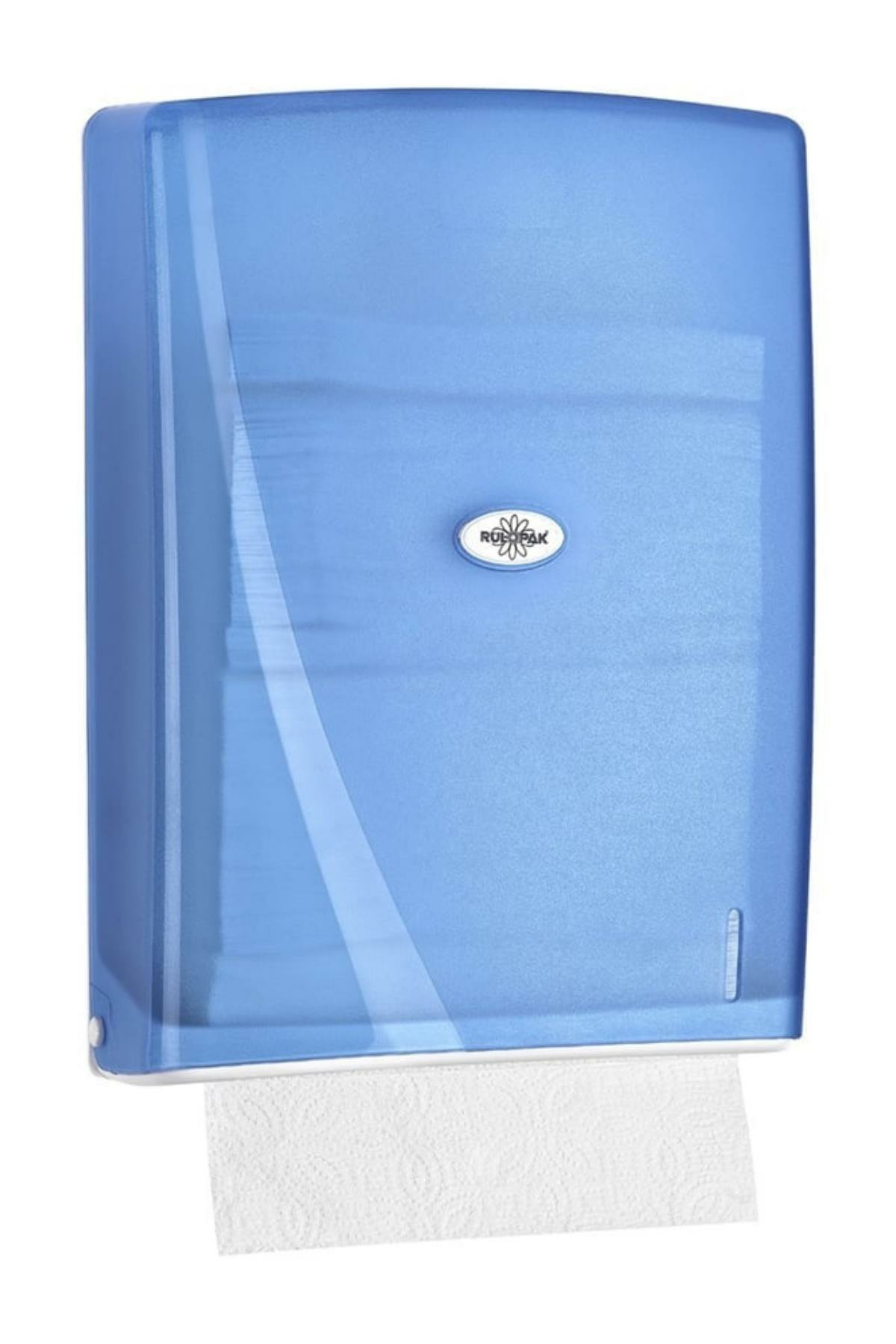Rulopak Modern Z Katlama Kağıt Havlu Dispenseri 400'Lü Transparan Mavi