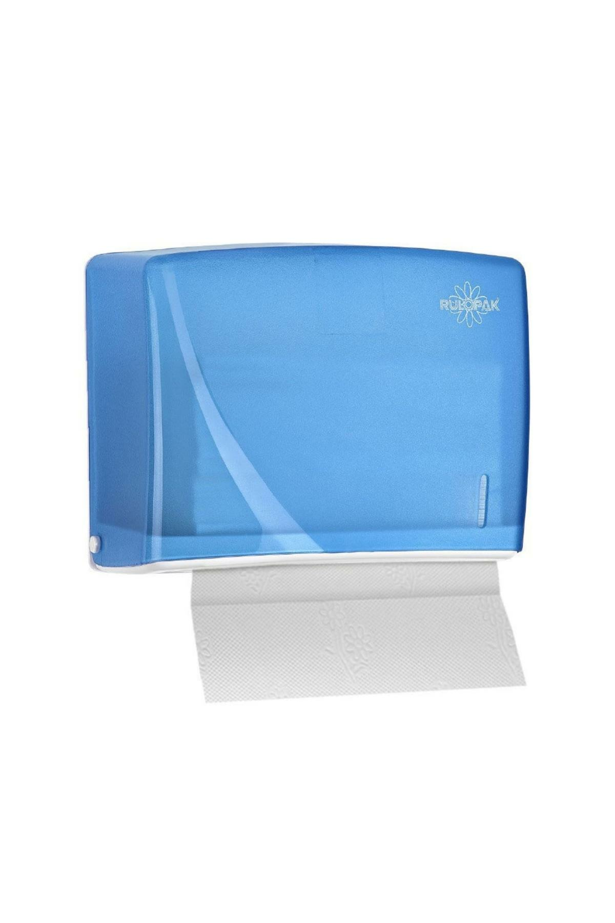 Rulopak Modern C-V Katlama Kağıt Havlu Dispenseri 200'Lü Transparan Mavi