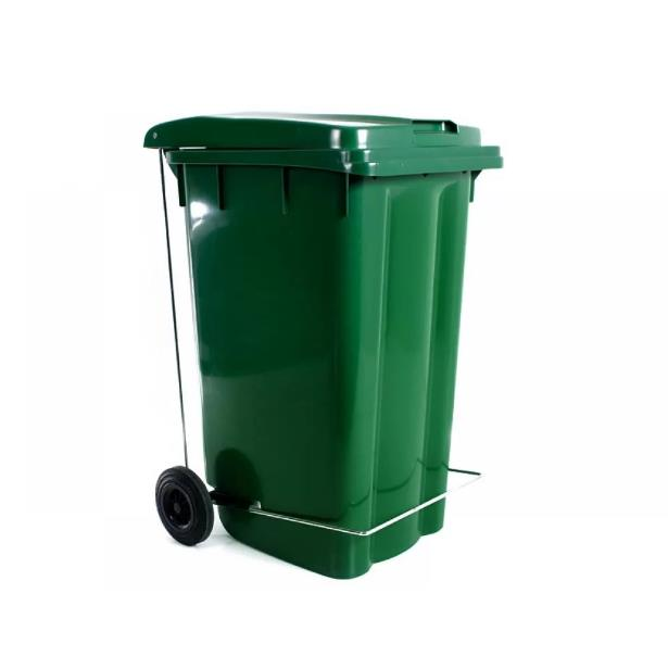 120 LT Pedallı Yeşil Çöp Konteynerı