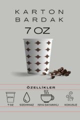 Hijyen Kapında 7 Oz Karton Bardak 50 Adet