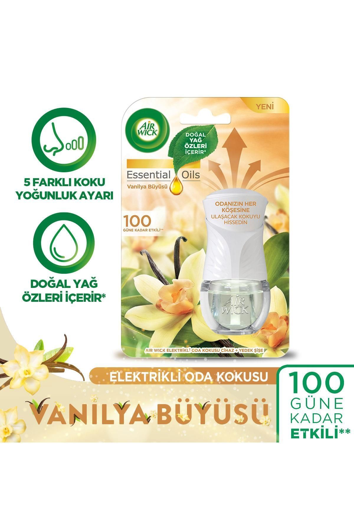 Air Wick Elektrikli Oda Kokusu Kit Vanilya Büyüsü (Cihaz +Yedek Şişe) - Esansiyel Yağlar Içerir*