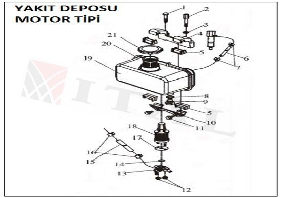 ITL-YAKIT DEPOSU DİZEL 186/188/192 (5.5L SAĞ MUSLUK)