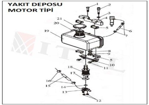 ITL-YAKIT DEPOSU DİZEL 186/188/192 (5.5L SAĞ MUSLUK)