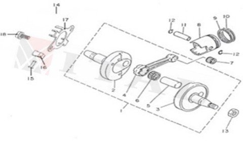 ITL-PİSTON ÇANTA JENERATÖR HHY960/950 45MM