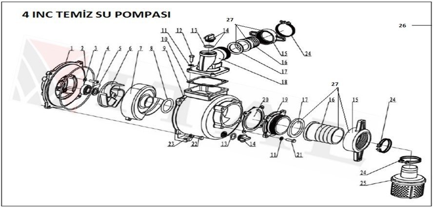 ITL-SU ÇARKI HYUNDAI DHY100 4'' DİZEL ESKİ MODEL