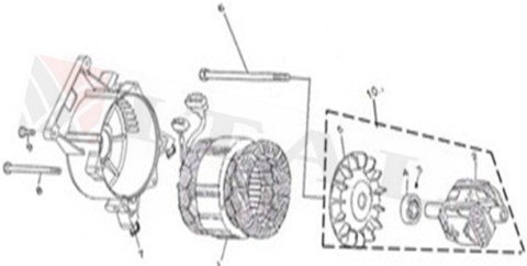 ITL-ALTERNATÖR AYAĞI HJ950 (ARKA)