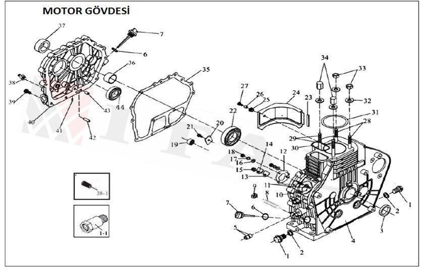ITL-EKZANTRİK MİLİ MASURA RULMANI DİZEL 1512Z