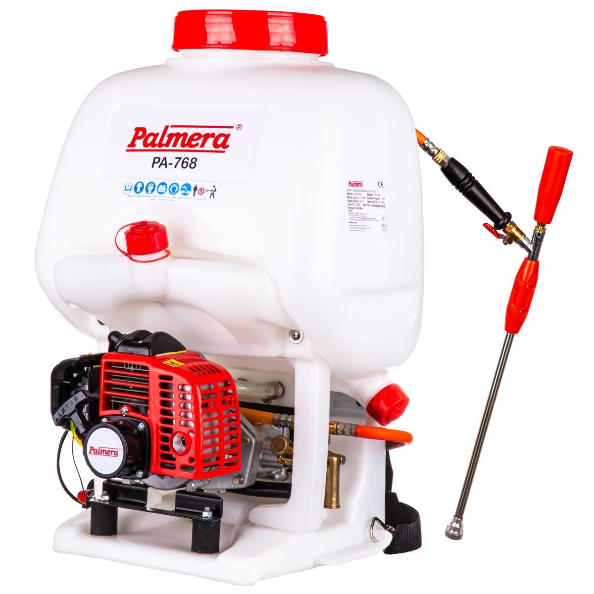 PA-768 EUR5 2T SIRT İLAÇLAMA MAKİNESİ 1Hp 25Lt YÜKSEK BASINÇLI PALMERA