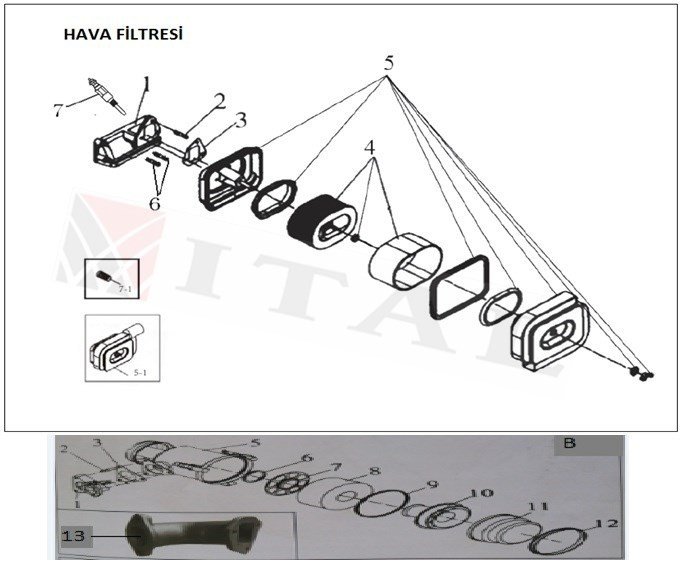 ITL-HAVA FİLTRESİ DİZEL 170 YAĞLI TİP