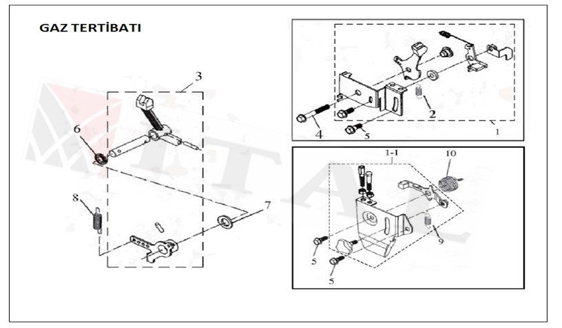 ITL-GAZ KOLU KALIN YAY DİZEL JENERATÖR 170/178/186