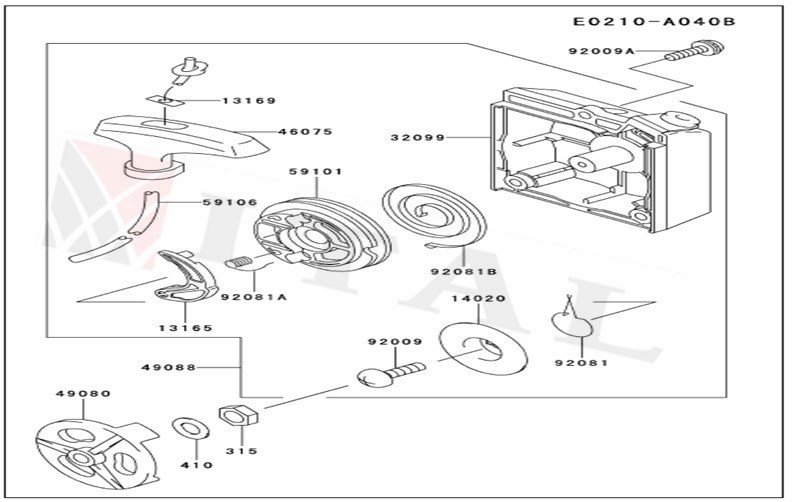 ITL-STARTER KOMPLE KAW. TH48 ORJ.